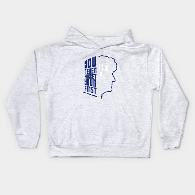 You Never Forget Your First - Doctor Who 3 Jon Pertwee Kids Hoodie by jadbean